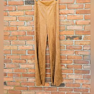 New Pookie & Sebastian Faux Suede Flared Pants – Size M (Tall Fit)